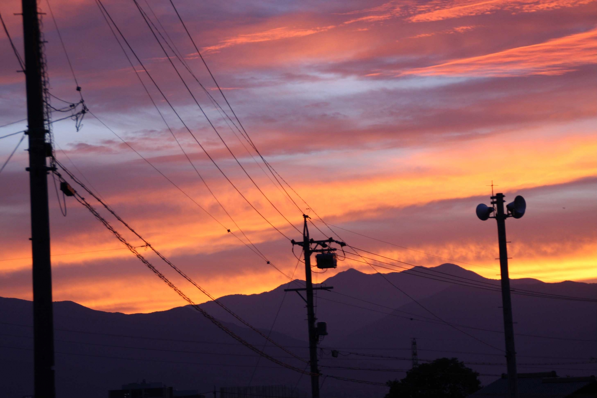 信州の夕焼け
